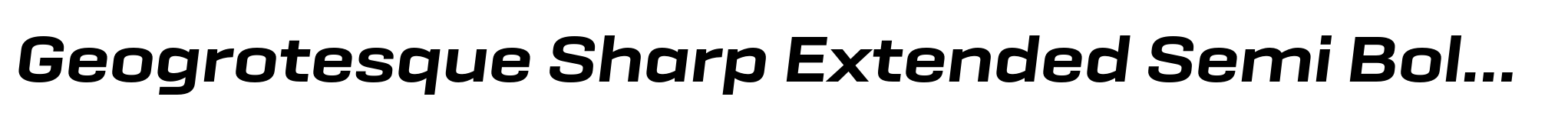 Geogrotesque Sharp Extended Semi Bold Italic image